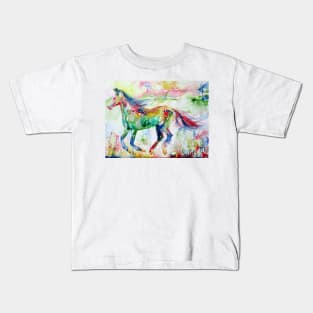 WATERCOLOR HORSE .2 Kids T-Shirt